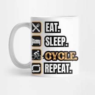 Eat Sleep Cycle Repeat Mug